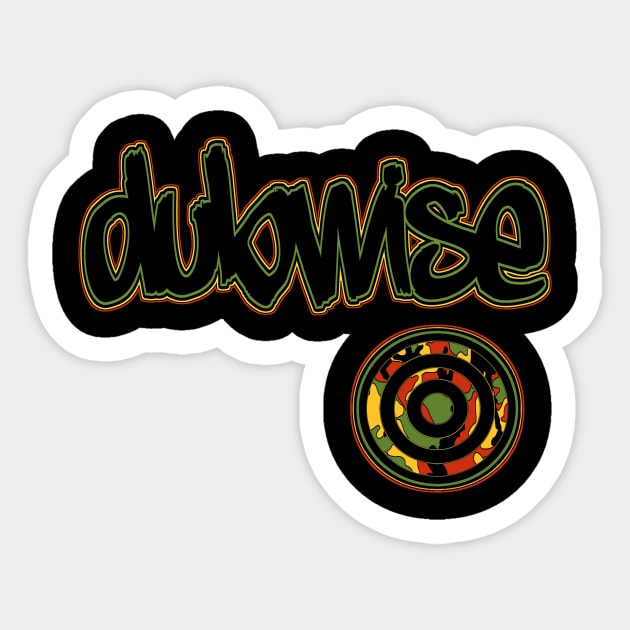 Dubwise-Small Target Sticker by AutotelicArt